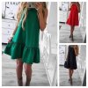 Šaty elegantní společenké dámské (uni s/m) ITALSKá MÓDA IMT19487 (Barva červená)