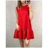 Šaty elegantní společenké dámské (uni s/m) ITALSKá MÓDA IMT19487 (Barva červená)