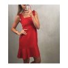 Šaty elegantní společenké dámské (uni s/m) ITALSKá MÓDA IMT195734 (Barva červená)