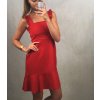 Šaty elegantní společenké dámské (uni s/m) ITALSKá MÓDA IMT195734 (Barva červená)