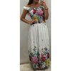 Šaty letní dlouhé na širokých ramínkách dámské (uni s/m) ITALSKá MóDA IM6199059/DR (Velikost XL, Barva bílá)