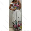 Šaty letní dlouhé na širokých ramínkách dámské (uni s/m) ITALSKá MóDA IM6199059/DR (Velikost XL, Barva bílá)