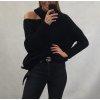 Svetr pletený rolák dámský (uni s/m) ITALSKÁ MÓDA IMT19967 (Barva Černá)