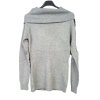 Svetr s goliérem teplý úpletový dlouhý rukáv dámské (S/M/L ONE SIZE) ITALSKá MóDA IM519JM-5813/DR (Velikost S/M/L, Barva šedá)