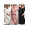 Šaty elegantní krátký rukáv dámské (uni s/m) ITALSKá MODA IM920148/dr (Barva bílá)