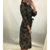 Šaty elegantní dlouhý rukáv leopard dámské (S/M ONE SIZE) ITALSKÁ MÓDA IMWD20503/DR (Barva Černo-bílá)