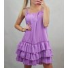 Šaty na ramínkách elegantní společenké dámské (uni s / m) Italská MÓDA IMT19576 / DR (Velikost S/M/L, Barva bílá)