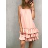 Šaty na ramínkách elegantní společenké dámské (uni s / m) Italská MÓDA IMT19576 / DR (Velikost S/M/L, Barva bílá)