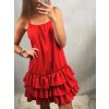 Šaty na ramínkách elegantní společenké dámské (uni s / m) Italská MÓDA IMT19576 / DR (Velikost S/M/L, Barva bílá)