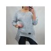 Svetr pletený teplý prodloužený dlouhý rukáv dámský (S/M ONE SIZE) ITALSKÁ MÓDA IMWG20209/DR (Barva tmavě béžová)