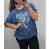 Tunika krátký rukáv zavazovací dámská nadrozměrná (UNI2 XL/4XL) ITALSKÁ MÓDA IMQ20286/DR