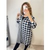 Šaty košilové dlouhý rukáv flanel kostkované dámské (S/M/L/XL ONE SIZE) ITALSKÁ MÓDA IMWD21035/DR