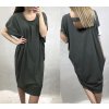 Šaty oversize krátký rukáv dámské (L/XL/2XL/3XL ONE SIZE) ITALSKÁ MÓDA IMD20451/DR (Velikost 2XL/3XL, Barva tmavě modrá)