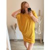 Šaty oversize krátký rukáv dámské (L/XL/2XL/3XL ONE SIZE) ITALSKÁ MÓDA IMD20451/DR (Velikost 2XL/3XL, Barva tmavě modrá)