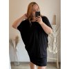 Šaty oversize krátký rukáv dámské (L/XL/2XL/3XL ONE SIZE) ITALSKÁ MÓDA IMD20451/DR (Velikost 2XL/3XL, Barva tmavě modrá)