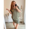 Šaty oversize krátký rukáv dámské (L/XL/2XL/3XL ONE SIZE) ITALSKÁ MÓDA IMD20451/DR (Velikost 2XL/3XL, Barva tmavě modrá)