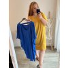 Šaty oversize krátký rukáv dámské (L/XL/2XL/3XL ONE SIZE) ITALSKÁ MÓDA IMD20451/DR (Velikost 2XL/3XL, Barva tmavě modrá)