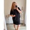 Šaty oversize krátký rukáv dámské (L/XL/2XL/3XL ONE SIZE) ITALSKÁ MÓDA IMD20451/DR (Velikost 2XL/3XL, Barva tmavě modrá)