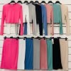 Souprava letní tričko dlouhý rukáv a sukně dámská (S/M ONE SIZE) TURECKÁ MÓDA IMWK21165A (Velikost S/M/L, Barva bílá)