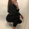 Souprava mikina dlouhý rukáv a tepláky dámská (S/M ONE SIZE) ITALSKÁ MÓDA IMWD21629/DR (Velikost S/M/L, Barva tmavě béžová)