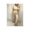 Souprava mikina dlouhý rukáv a tepláky dámská (S/M ONE SIZE) ITALSKÁ MÓDA IMWD21629/DR (Velikost S/M/L, Barva tmavě béžová)
