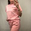 Souprava tričko krátký rukáv a tepláky dámská (S/M-M/L) ITALSKÁ MÓDA IMWD212643/DR (Velikost M/L, Barva béžová)