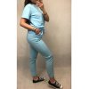 Souprava tričko krátký rukáv a tepláky dámská (S/M-M/L) ITALSKÁ MÓDA IMWD212643/DR (Velikost M/L, Barva béžová)