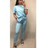Souprava tričko krátký rukáv a tepláky dámská (S/M-M/L) ITALSKÁ MÓDA IMWD212643/DR (Velikost M/L, Barva béžová)
