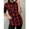 Košile dlouhý rukáv dámská (L-2XL) ITALSKÁ MÓDA IMWD21237Č/DR (Velikost L, Barva Černá)
