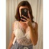 Top tílko letní krajkový dámský (S/M ONE SIZE) ITALSKÁ MÓDA IMWD211182/DR (Velikost S/M/L, Barva bílá)