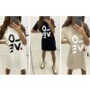 Šaty volnočasové krátký rukáv dámské (S/M ONE SIZE) ITALSKÁ MÓDA IMWD213741/DR (Velikost S/M/L, Barva béžová)