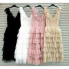 Šaty elegantní dlouhé tylové bez rukávů dámské (S/M ONE SIZE) ITALSKÁ MÓDA IMWD213193 (Velikost S/M/L, Barva béžová)