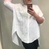 Košile 3/4 dlouhý rukáv dámská (2XL/4XL ONE SIZE) ITALSKá MóDA IM421738/DR (Velikost 3XL/4XL, Barva béžová)