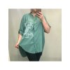 Košile 3/4 dlouhý rukáv dámská (2XL/4XL ONE SIZE) ITALSKá MóDA IM421738/DR (Velikost 3XL/4XL, Barva béžová)