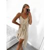 Šaty dlouhé letní na ramínka dámské (S/M ONE SIZE) ITALSKÁ MÓDA IMWY21708/DR (Velikost S/M/L, Barva zelená)