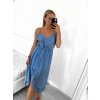 Šaty dlouhé letní na ramínka dámské (S/M ONE SIZE) ITALSKÁ MÓDA IMWY21708/DR (Velikost S/M/L, Barva zelená)