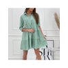 Šaty elegantní košilové dlouhý rukáv dámské (S/M ONE SIZE) ITALSKÁ MÓDA IMWD21999/DR (Velikost S/M/L, Barva zelená khaki)