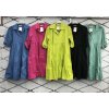 Šaty elegantní košilové dlouhý rukáv dámské (S/M ONE SIZE) ITALSKÁ MÓDA IMWD21999/DR (Velikost S/M/L, Barva zelená khaki)
