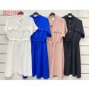 Šaty elegantní košilové krátký rukáv dámské (S/M ONE SIZE) ITALSKÁ MÓDA IMWK21B21062K,B/DR (Velikost S/M/L, Barva Černá)
