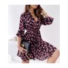 Šaty elegantní dlouhý rukáv dámské (S/M ONE SIZE) ITALSKÁ MÓDA IMWD211362/DR (Velikost S/M/L, Barva Černá)