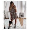 Šaty elegantní košilové 3/4 dlouhý rukáv dámské (S/M/L ONE SIZE) ITALSKÁ MÓDA IMWK21314/DR (Velikost S/M/L, Barva béžová)