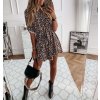Šaty elegantní košilové 3/4 dlouhý rukáv dámské (S/M/L ONE SIZE) ITALSKÁ MÓDA IMWK21314/DR (Velikost S/M/L, Barva béžová)