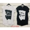 Tričko oversize bavlněné krátký rukáv dámské (S/M/L ONE SIZE) ITALSKÁ MÓDA IMWK21FL21022-1/DR (Velikost S/M/L, Barva Černá)