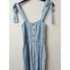 Šaty letní dlouhé na ramínka žabičkované dámské (S/M/L ONE SIZE) ITALSKÁ MÓDA IMWM215803 (Barva zelená mintova)