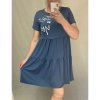 Šaty krátké bez rukávu dámské nadrozměr (L/XL ONE SIZE) ITALSKÁ MÓDA IMWT215678/DR (Velikost S/M/L, Barva Černá)