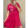 Šaty krátké bez rukávu dámské nadrozměr (L/XL ONE SIZE) ITALSKÁ MÓDA IMWT215678/DR (Velikost S/M/L, Barva Černá)