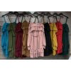 Šaty letní carmen dlouhý rukáv dámské (S/M ONE SIZE) ITALSKÁ MÓDA IMWD216020/DR (Velikost S/M/L, Barva růžová světlá)