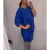 Šaty oversize krátký rukáv dámské (2XL/3XL ONE SIZE) ITALSKá MóDA IM4211391/DR (Velikost 2XL/3XL, Barva Černá)