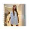 Košile dlouhý rukáv dámská prodloužená (S/M/L) ITALSKÁ MÓDA IMWD21K8571/DR (Velikost S/M/L, Barva bílá)