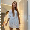 Košile dlouhý rukáv dámská prodloužená (S/M/L) ITALSKÁ MÓDA IMWD21K8571/DR (Velikost S/M/L, Barva bílá)